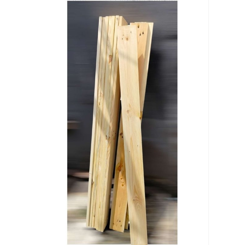 KAYU JATI BELANDA 120 CM + DEMPUL KAYU BEKAS PALET KAYU DIY 120 x 9.5 x 1.5 cm