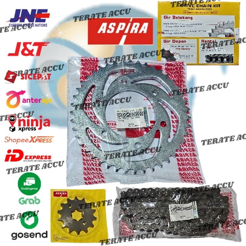 Gear Set Rantai Motor ASPIRA Vixion Advance ASTRA OTOPARTS