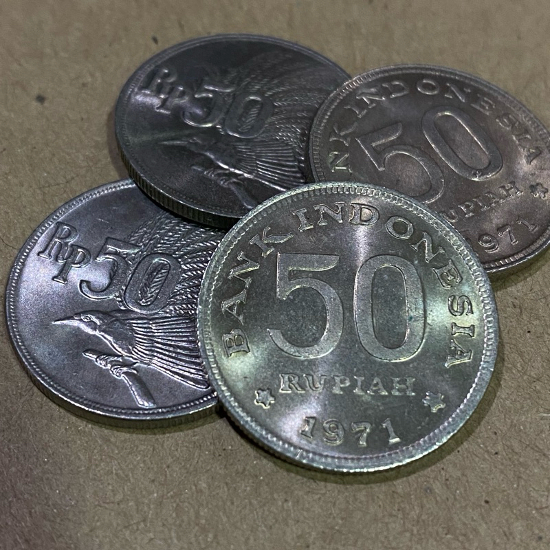 50 Rupiah koin Cenderawasih lustre 1971