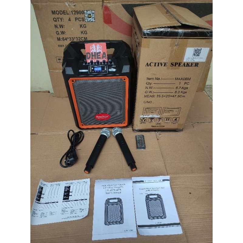 Speaker Aktif Portable Baretone Wireless Meeting MAX06M MAX 06M Original 6in 6 inch Garansi Resmi MA