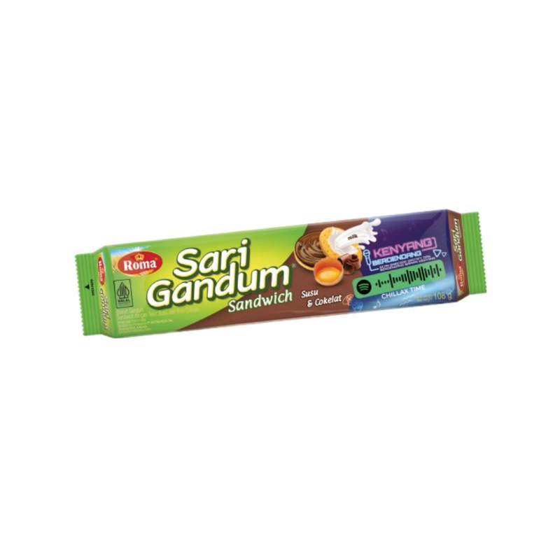 

Roma Sari Gandum Sandwich Susu & Cokelat 108g - Pcs