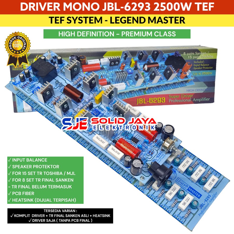 KIT DRIVER JBL 6293 JBL6293 JBL-6293 2000W SUPER POWER AMPLIFIER PLUS INPUT BALANCE PROTEKTOR SPEAKE