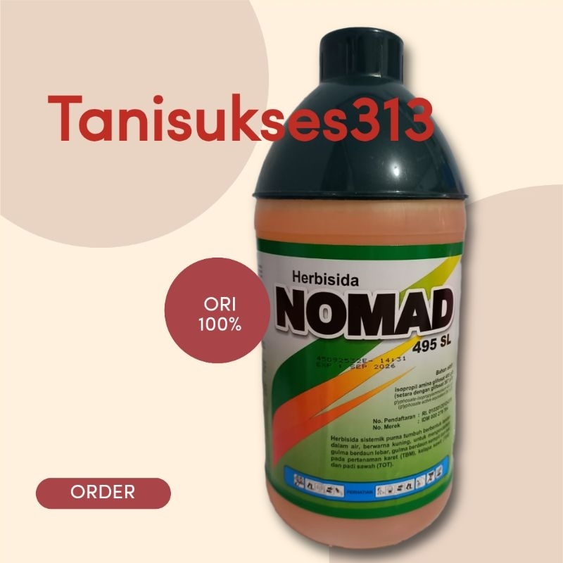 Herbisida nomad 495sl 1liter sejenis roundup ORI 100% kemasan 1liter gliposat ampuh Nomad herbisida