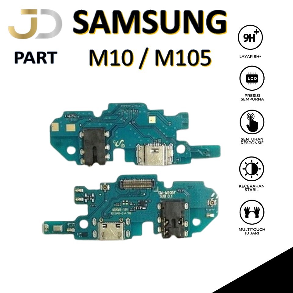 FLEXIBEL SAMSUNG M10 / M105 + CONNECTOR CHARGER  / PAPAN CAS + CONNECTOR HANDSFREE ORI