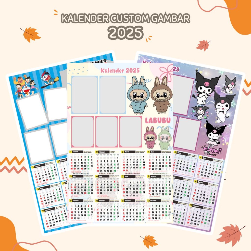 

Kalender 2025 custom karakter dan foto bisa request