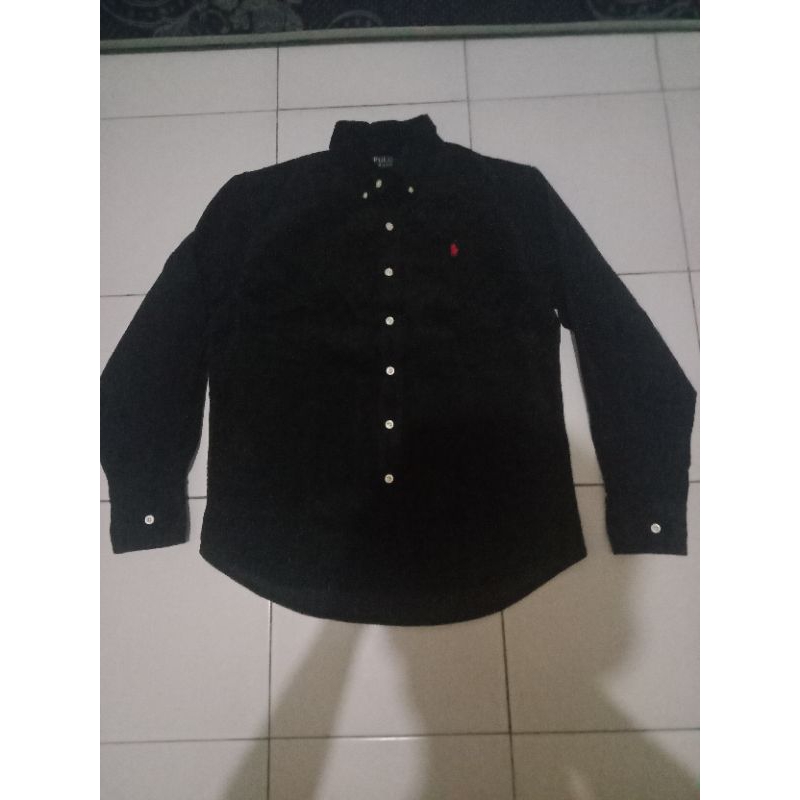 Kemeja Polo by Ralph Lauren Corduroy Black