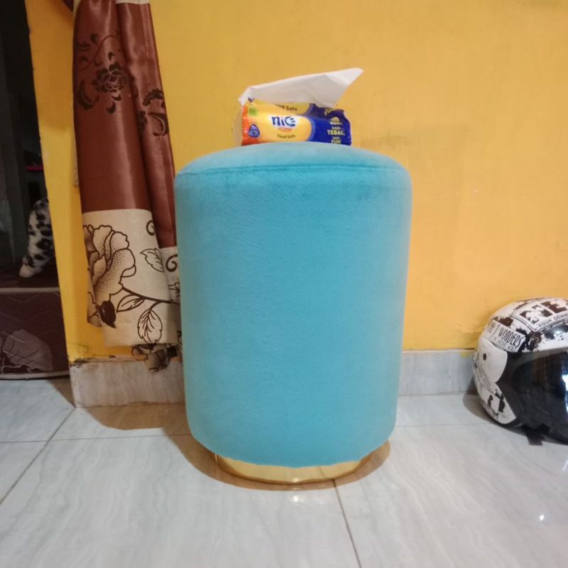 Stool bulat  Raund Gold ottoman