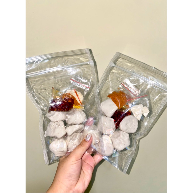 

Basreng Mentah Bu Nyai isi 6biji Free chili oil + bumbu pedas + bumbu asin