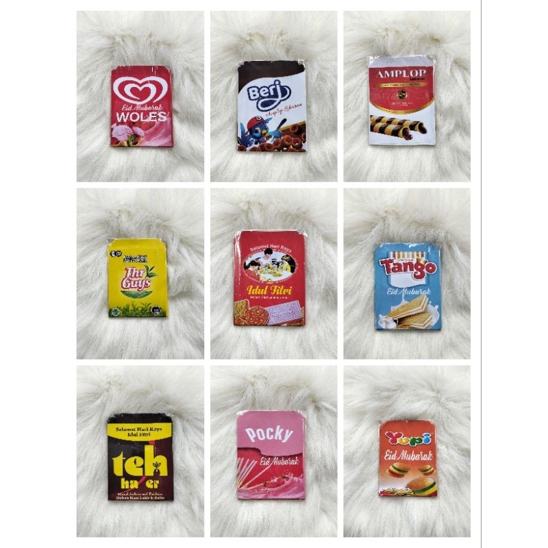 

Amplop Lebaran Medium Siap Pakai Motif Snack ( 1 pack isi 10pcs )
