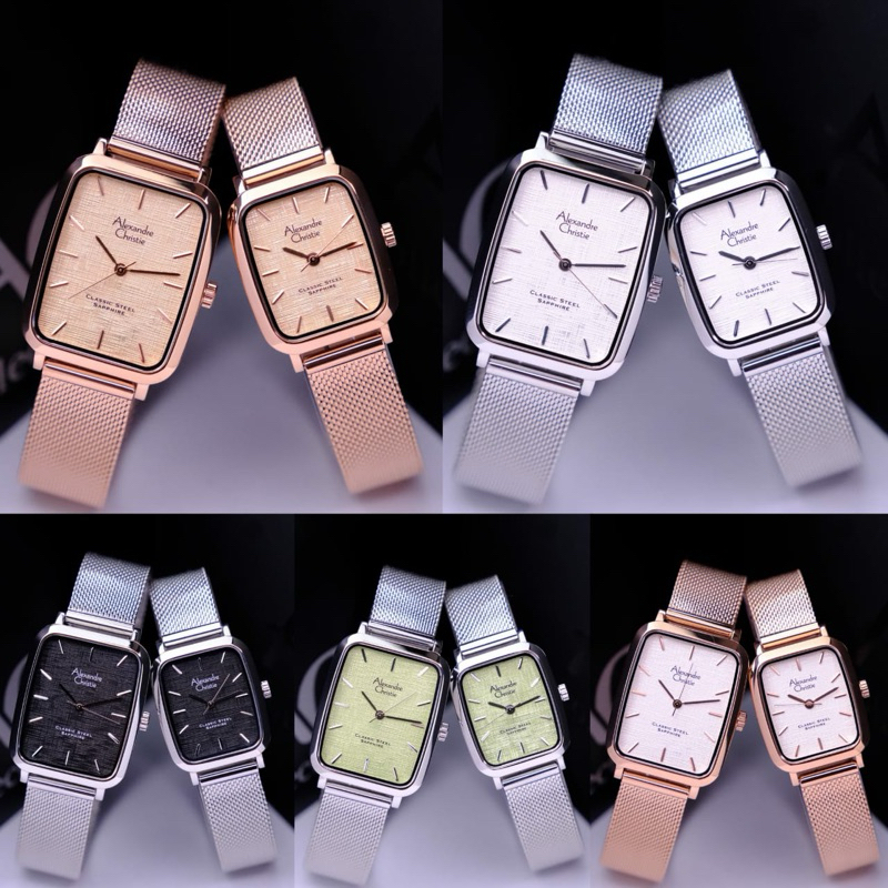 JAM TANGAN COUPLE PRIA WANITA ALEXANDRE CHRISTIE AC8699 / AC 8699 PASIR ORIGINAL GARANSI RESMI 1TAHU