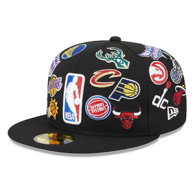Topi New Era Cap NBA Team Full Logo 59Fifty Fitted Hat Original