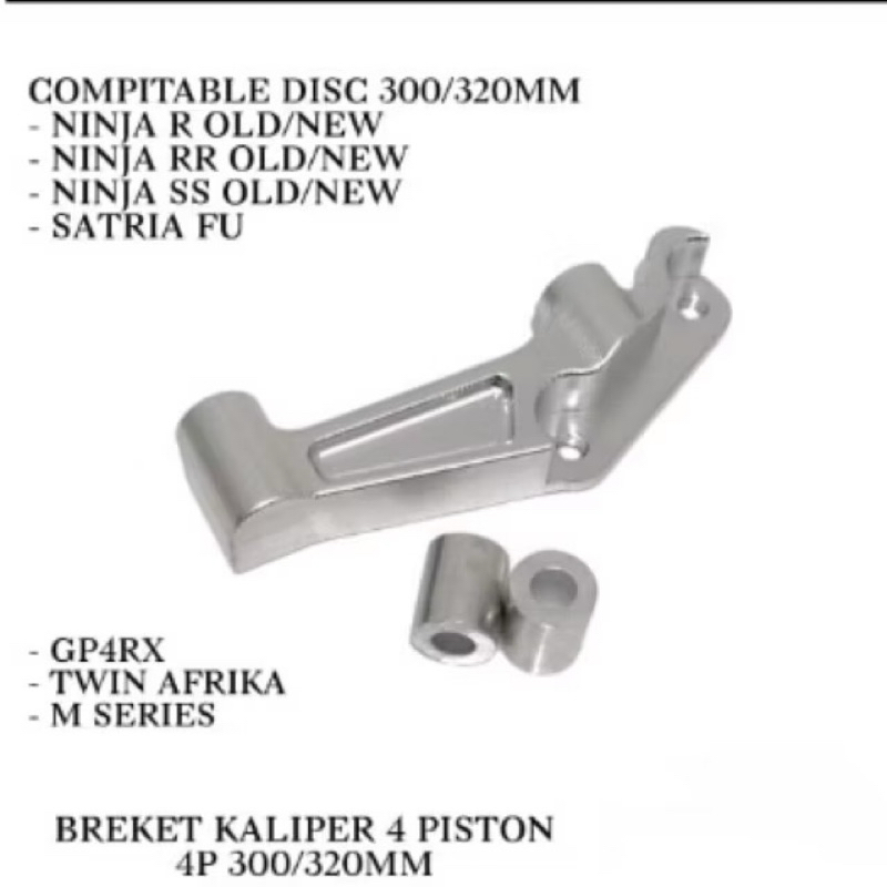 BREKET KALIPER 4P TWIN AFRIKA NINJA R SS 150 TIGER MEGAPRO SONIC CB150R CBR OLD DISC 300/320MM