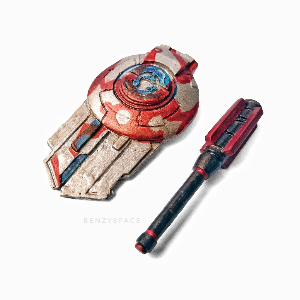 1/12 Scale Mace Baton & Shield Gladiator Custom For SHF Marvel legends Mafex Mezco Revoltech Kitbash