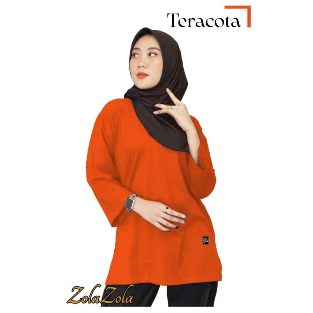 Kaos Wanita Oversize Semi Tunik TERBARU ZolaZola Original SIZE M,L,XL,XXL,XXXL Bisa Buat Seragaman