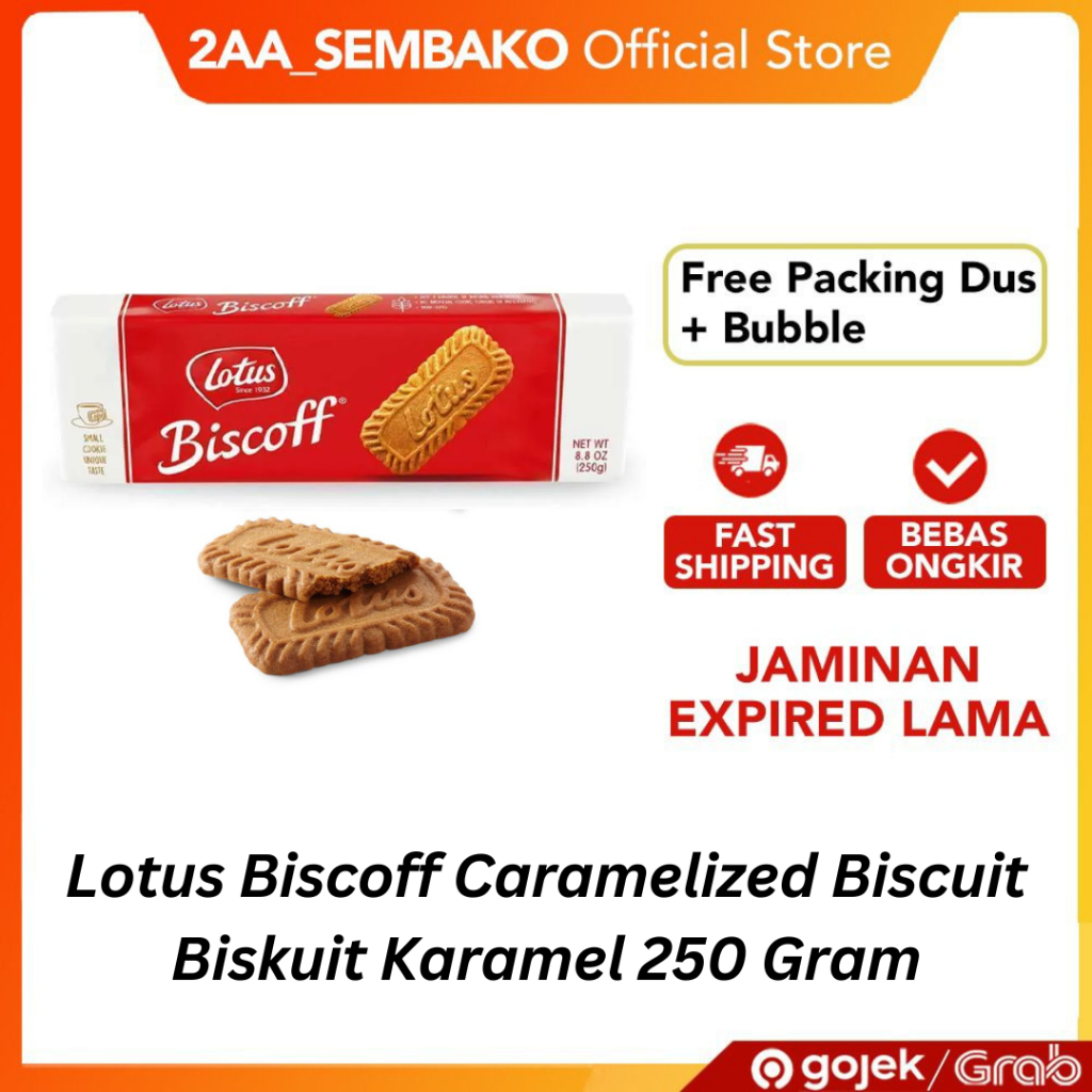 

Lotus Biscoff Caramelized Biscuit Biskuit Karamel 250 Gram