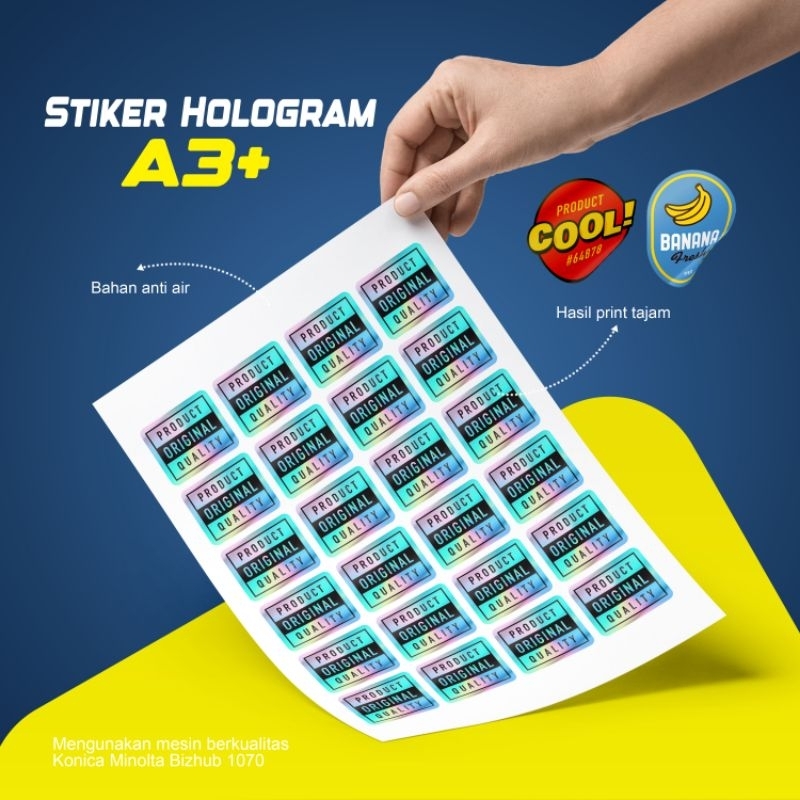

Cetak Stiker Hologram / Sudah termasuk cutting /