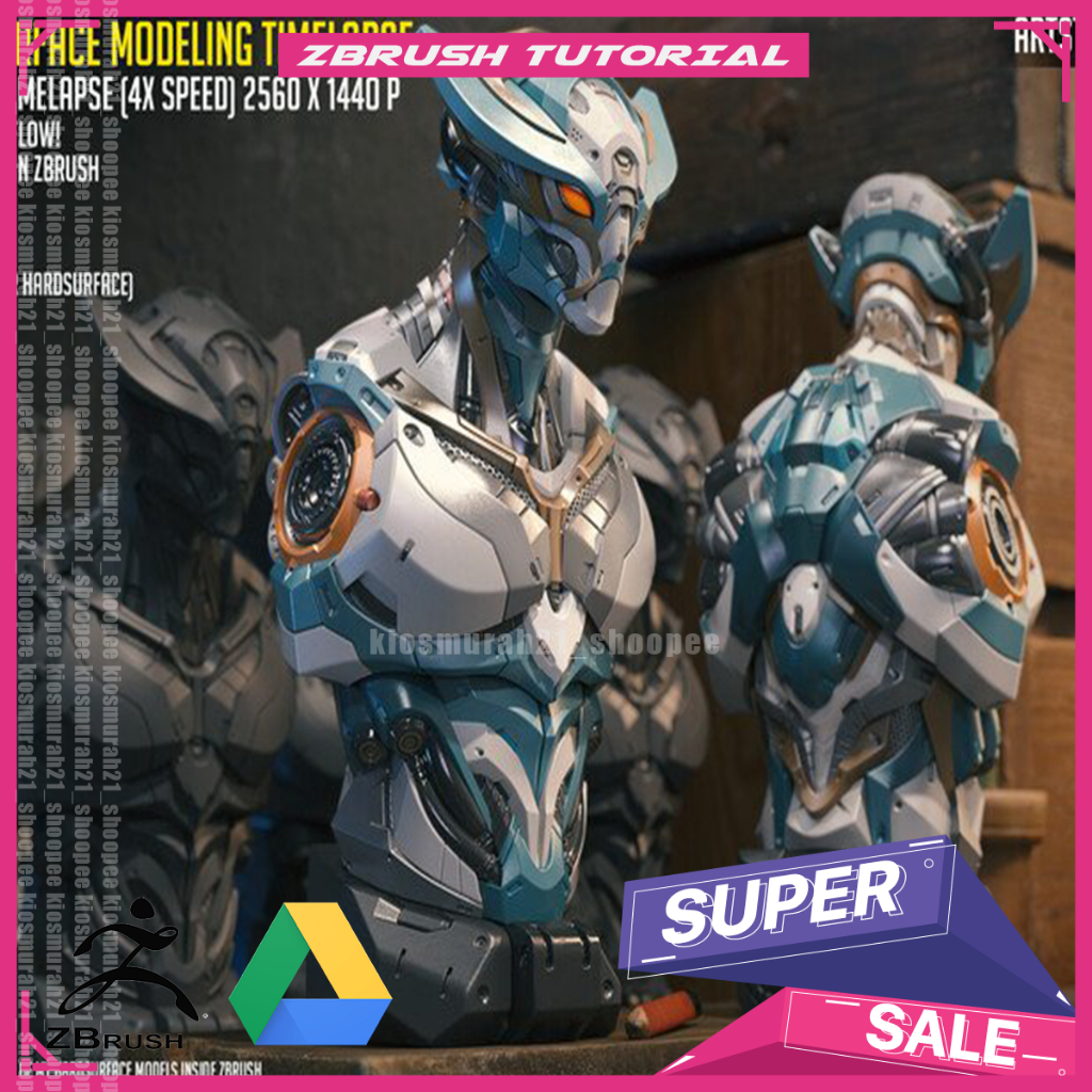 Zbrush - Zbrush Hard Surface Modeling Timelapse Zbrush Pro Tutorial