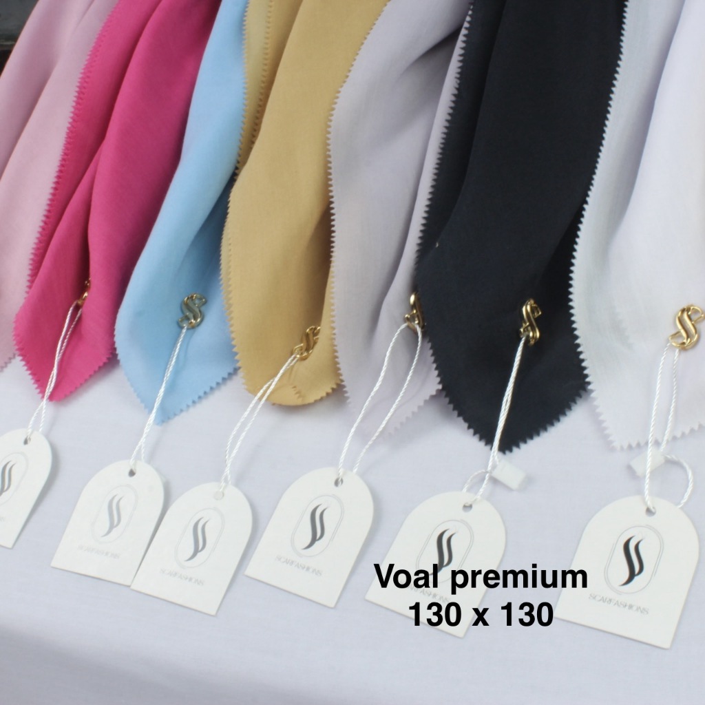 Penawaran Terbatas Jilbab segi empat Voal SYARI JUMBO POLOS by SCARFASHION ukuran 130x130