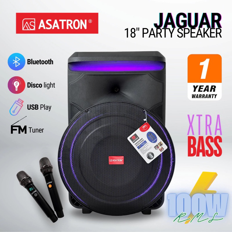 Asatron Jaguar 18 Inch Asatron Jaguar Asatron Speaker 18 inch Asatron Bluetooth Karaoke Party Speake