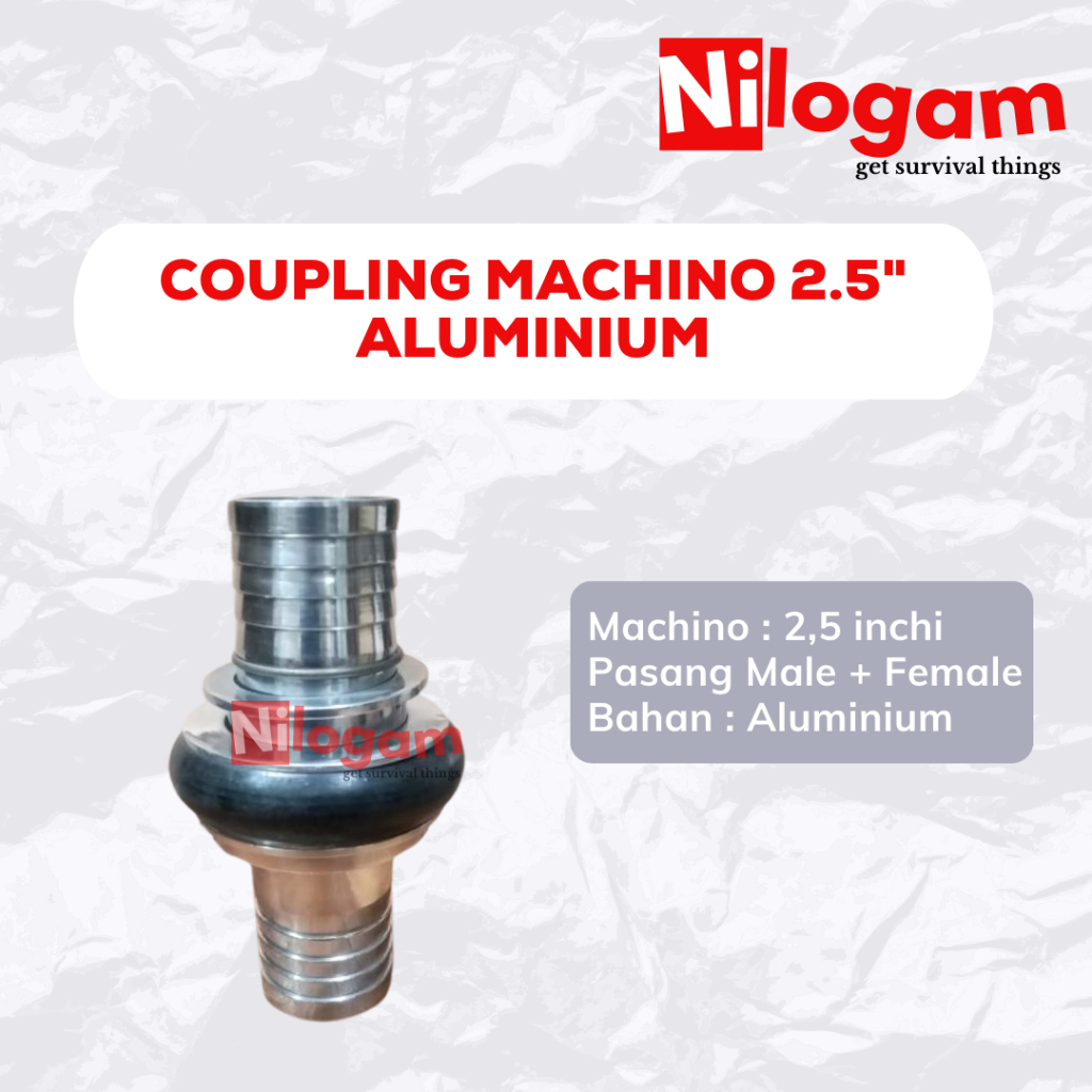 Coupling Machino 2.5" inchi Aluminium