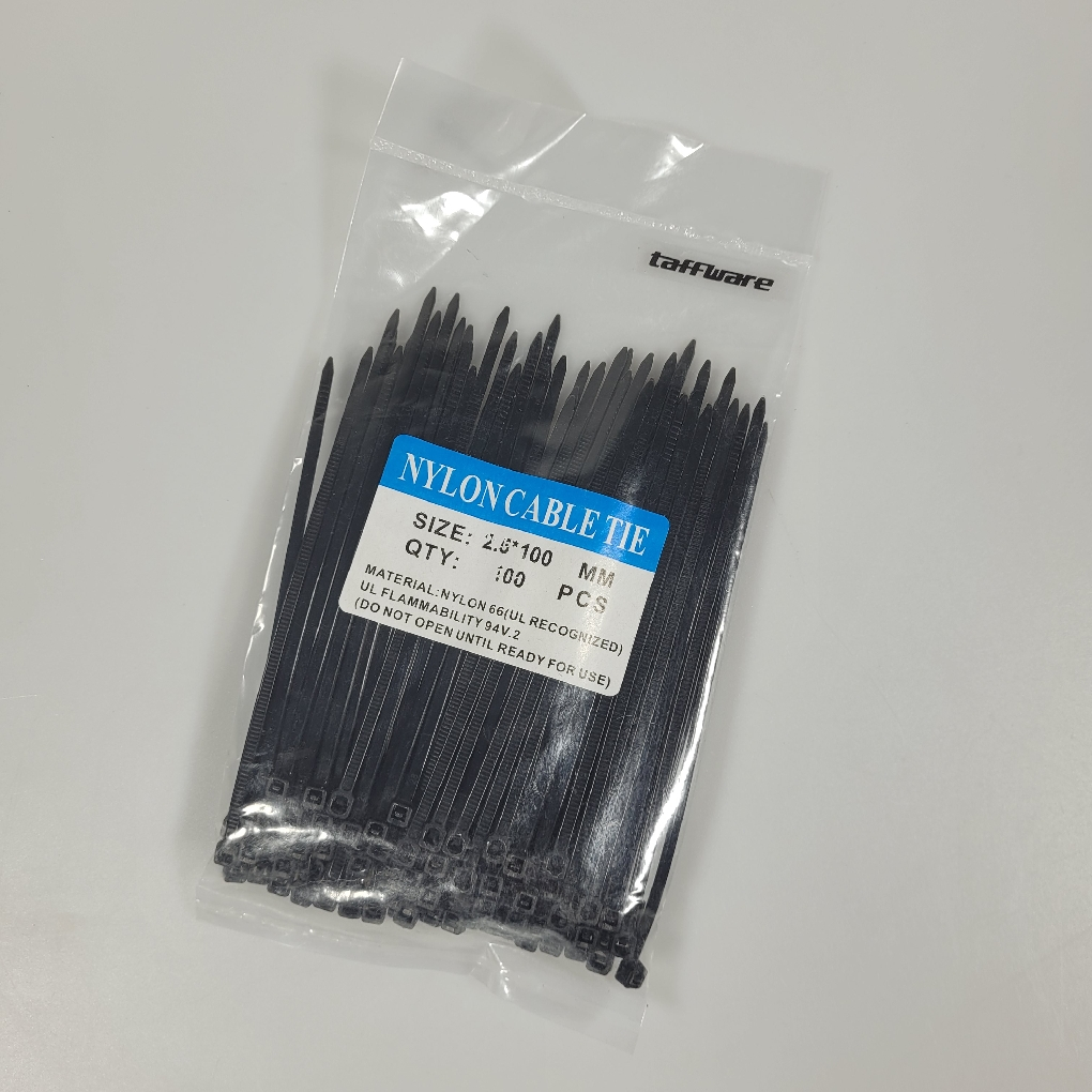 

Taffware Kabel Ties Self Locking Wire Cable Organizer 2.5x100mm 100PCS