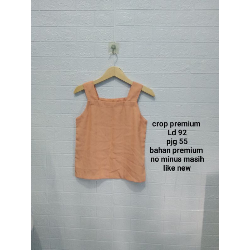 tank top linen / atasan linen /crop top linen