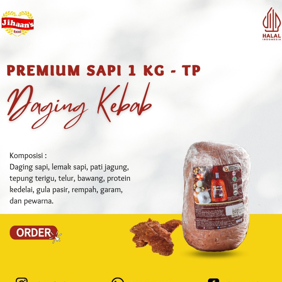 

Daging Kebab Premium Sapi 1 Kg Tanpa Tiang – Jihaan’s Food Medan