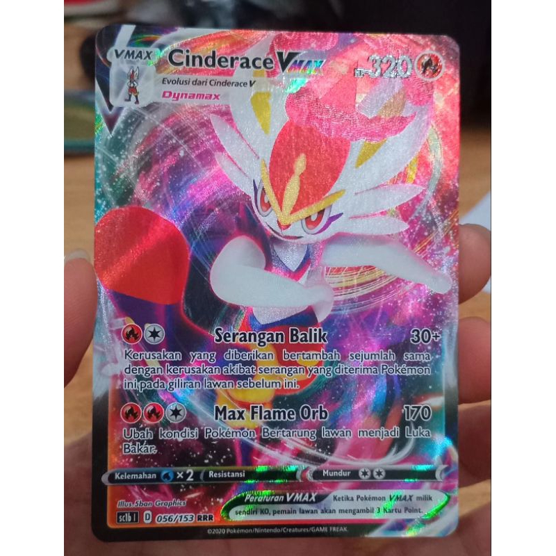 KARTU POKEMON CINDERACE VMAX RRR INDONESIA HOLO
