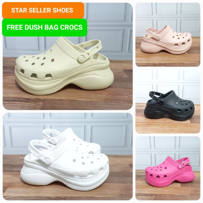SANDAL CROCS BAE CLOG  TINGGI 7 CM CROCS WANITA