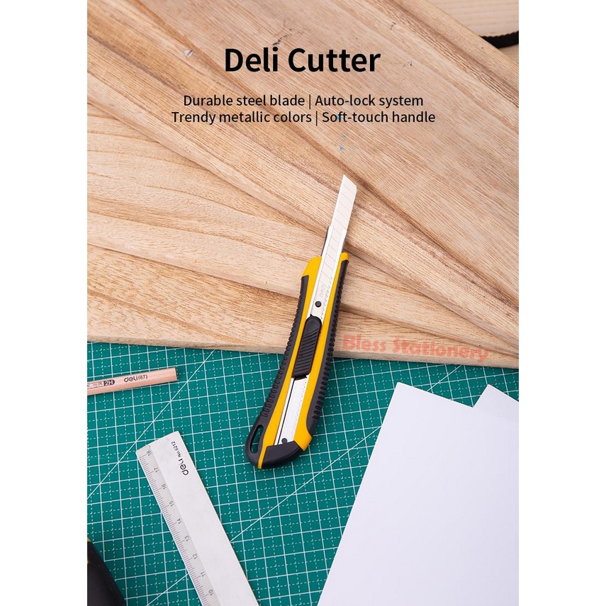 

Deli Cutter Material Pisau baja SK5 cuter Cutting knife silet kater