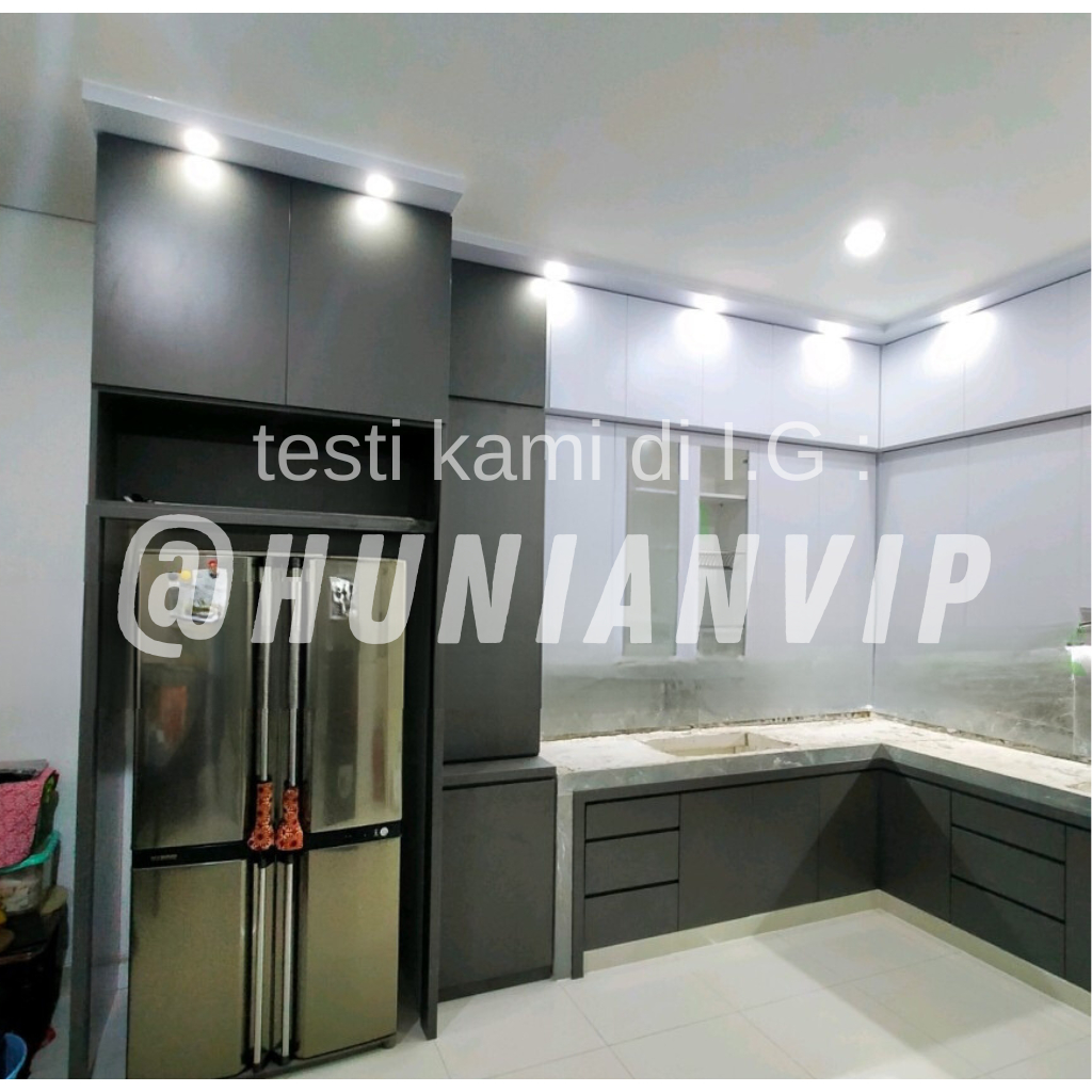 Kitchen set rak atas bawah aluminium terpasang surabaya