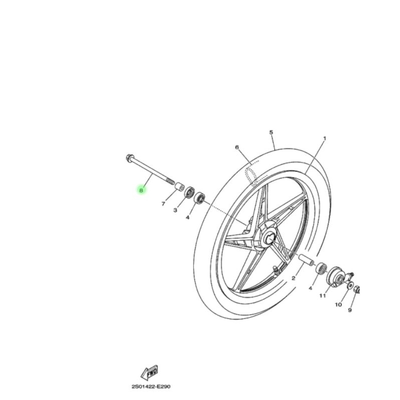 AS RODA DEPAN JUPITER MX 135 OLD LAMA ORIGINAL ASLI YAMAHA