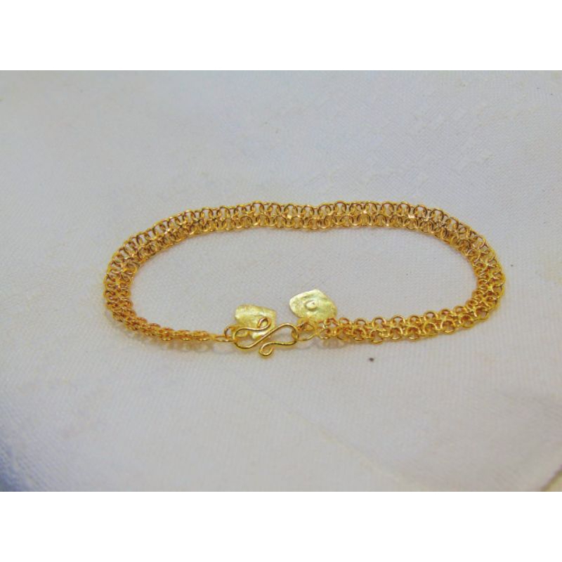 Gelang Emas Muda 2gr/ Gelang Dobel nori 2gr/ Gelang Wanita Emas Muda