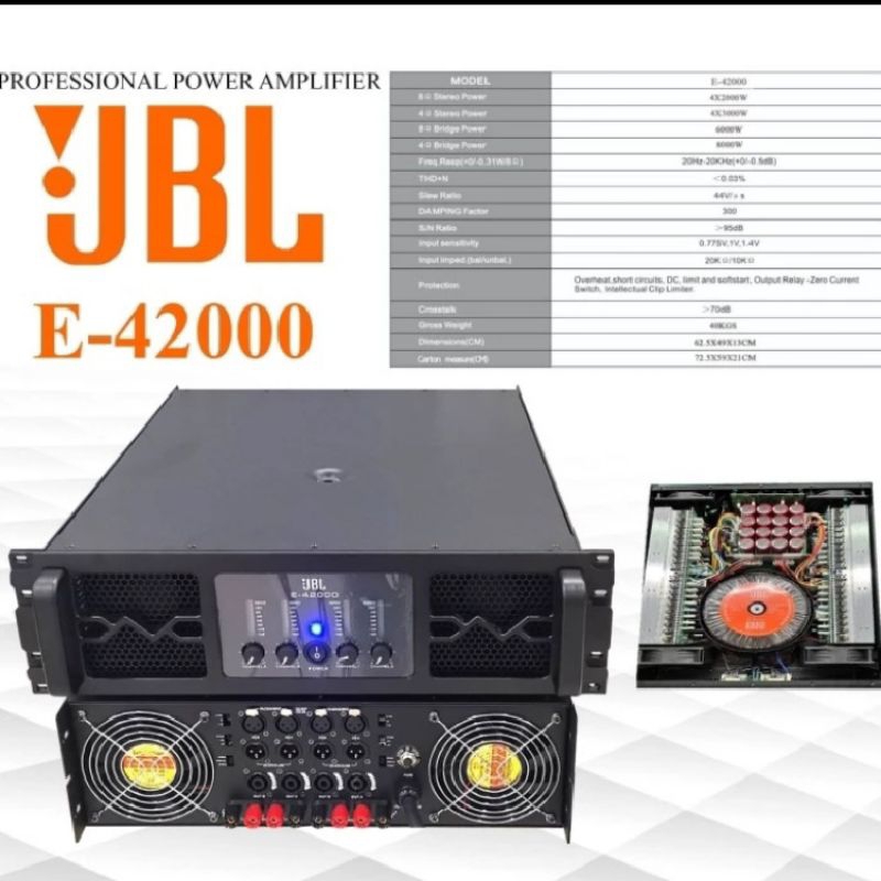 Power amplifier JBL E42000 4CH 4X2000 Watt E 42000