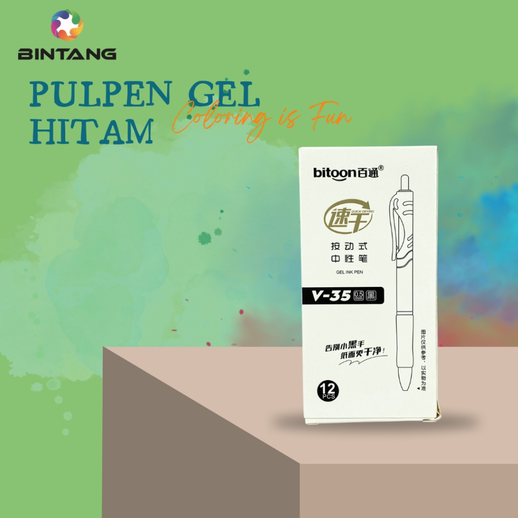 

GPUOOONOOHV35_PULPEN GEL HITAM V-35