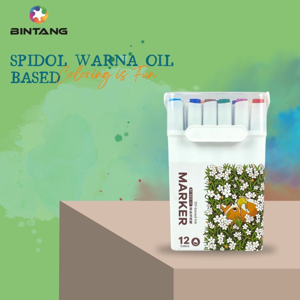 

SPIDOL WARNA OIL BASED UJUNG GANDA BT-9511-12
