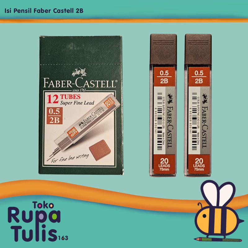 

FABER CASTELL - Isi Pensil Lead 2B 0.5 - SATUAN (1pcs)