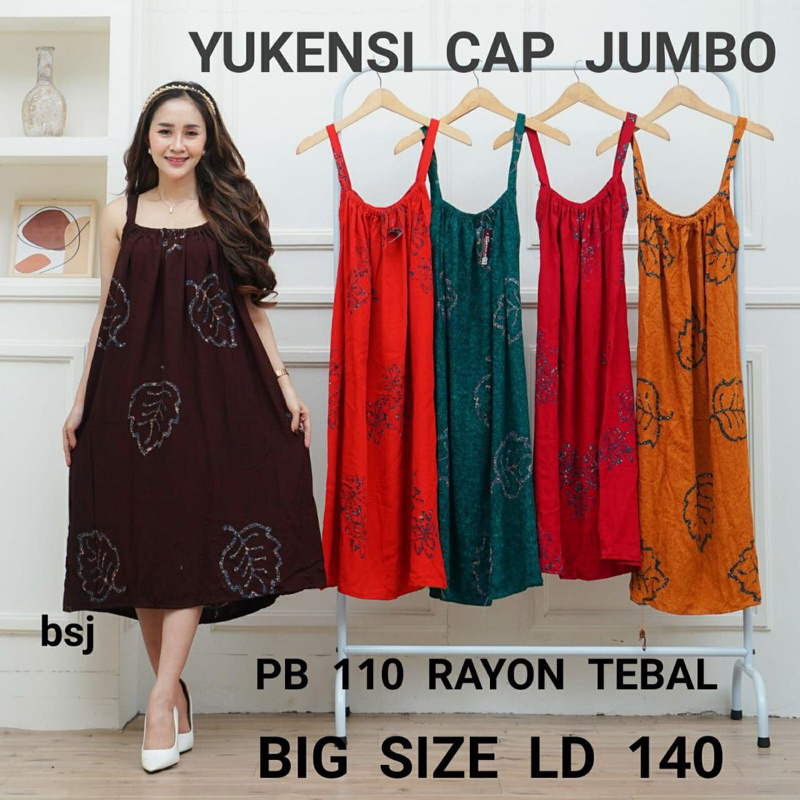 Yukensi Cap Jumbo LD 140 Baju Tidur Daster Kekinian Daster Wanita Terbaru