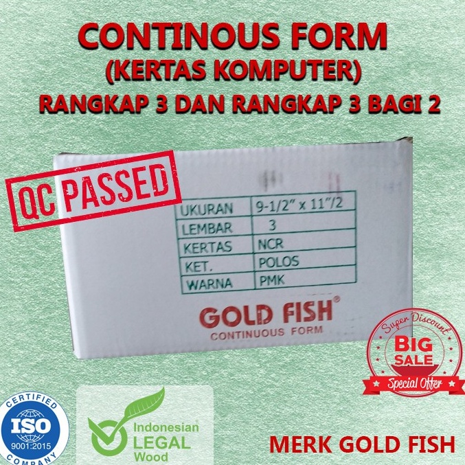 

KODE PRODUK W8GZH4433 KERTAS NCR CONTINOUS FORM 3 PLY 3PLY PRS RANGKAP 3 95X11 CF K3 KERTAS KOMPUTER