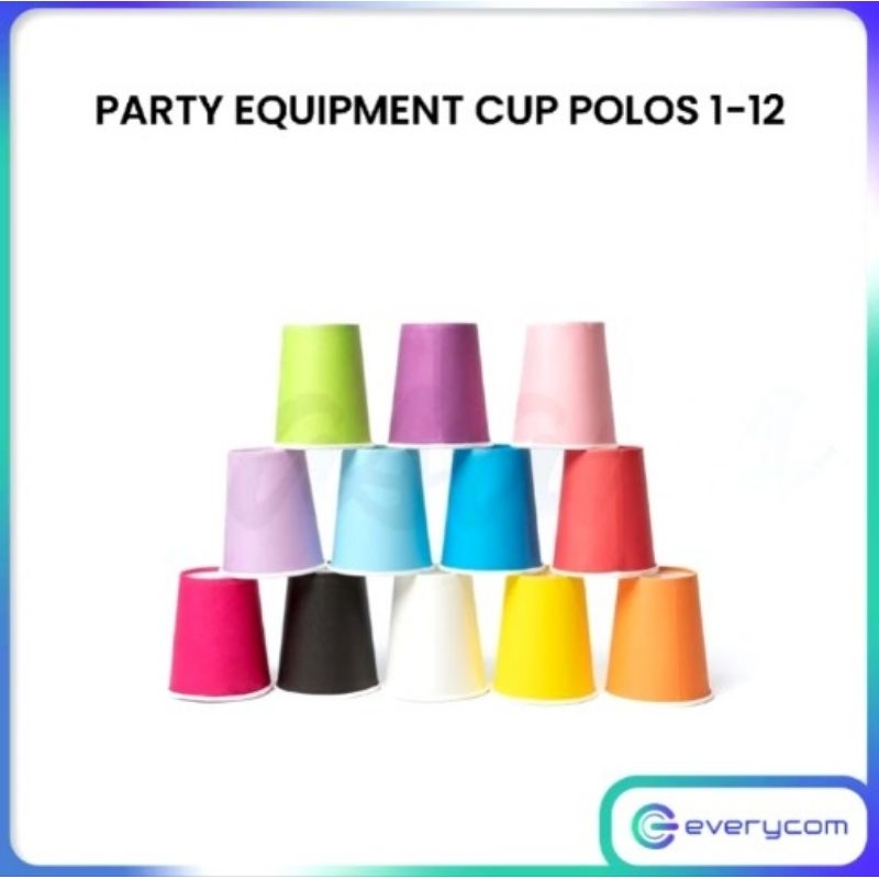 [10 Pcs]Gelas Kertas Polos / Paper Cup / Gelas Ulang Tahun Polos / Gelas Kertas Polkadot paper cup
