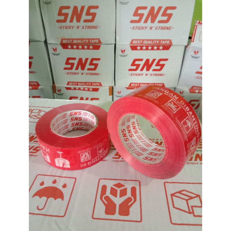 

Lakban Faragile Fragile merah 300y x 48mm SNS Sticky N Strong
