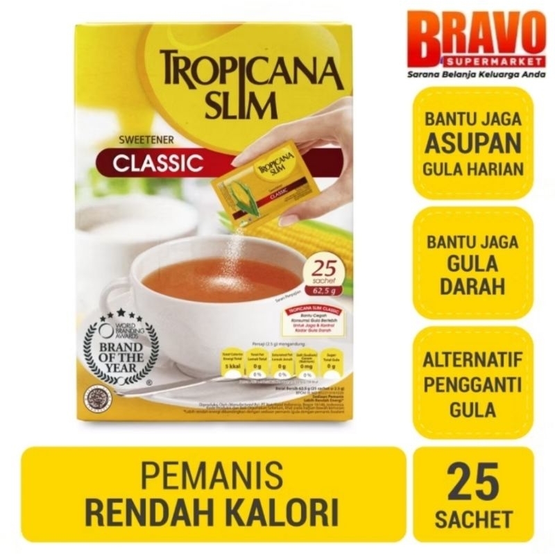 

Tropicana slim Classic Box 25 Sachet 62,5g