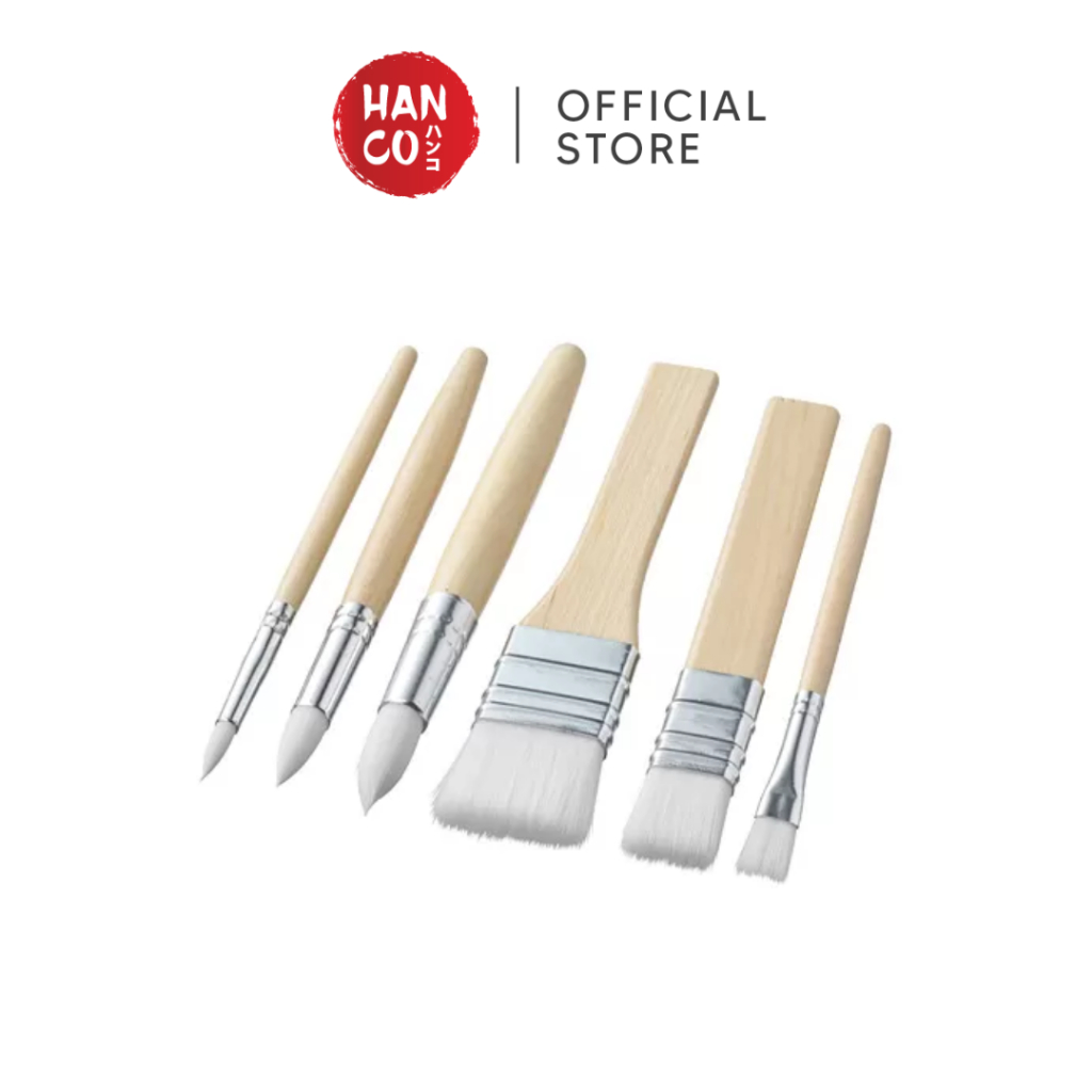 

HANCO Kuas, set isi 6 MEWARNA MA351