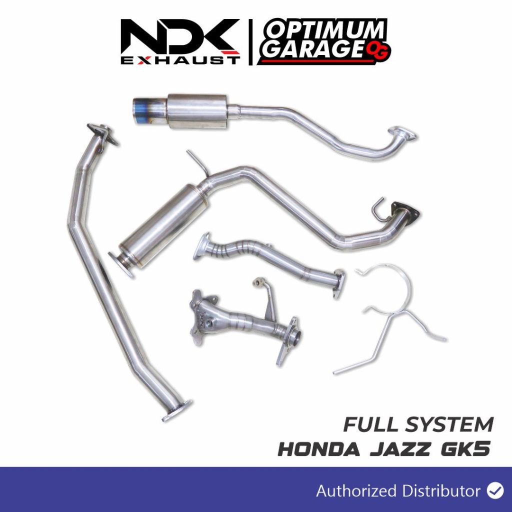 KNALPOT MOBIL RACING FULL SISTEM PNP HONDA JAZZ GK5 MERK NDK EXHAUST MUFLER DK-03V3 RESONATOR  HOLD