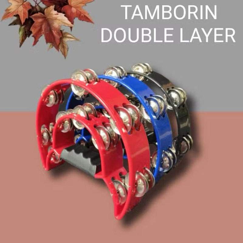 Alat Musik Tamborin Tambourine Kecrekan Ring Double