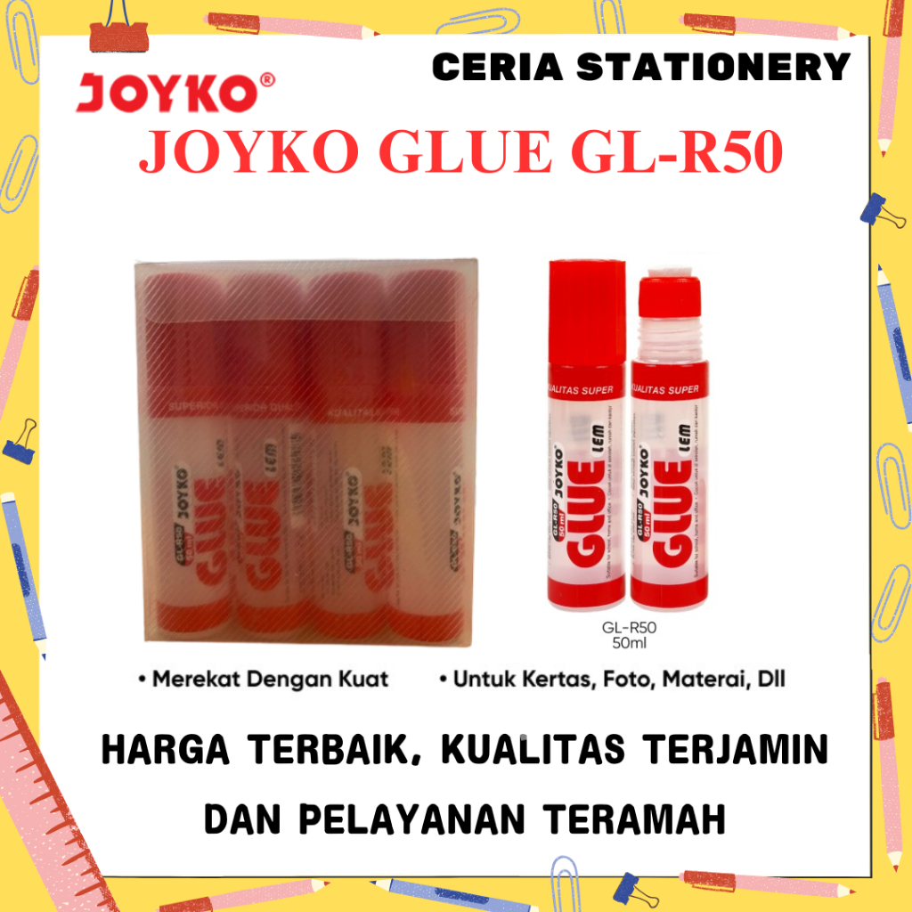 

Lem Joyko Glue GL-R50 50 ml / Lem Cair Joyko 50 Ml / Liquid Glu Stik