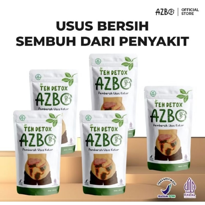 

PROMO 4 PACK AZBO Teh Detoks Pembersih Usus Kotor Bantu Atasi Sembelit Melancarkan Bab & Perut Buncit