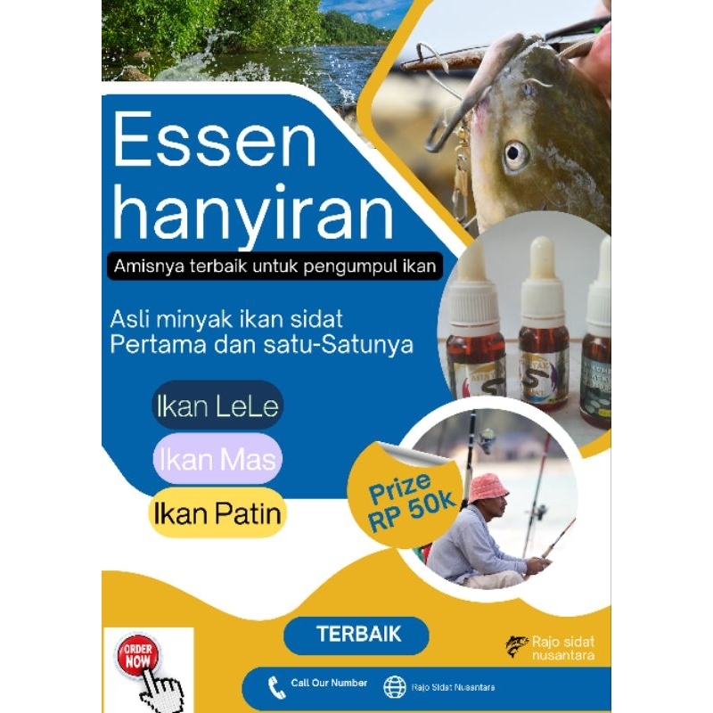 esen mancing untuk hanyiran, minyak ikan sidat (murni ikan sidat 100%) esen galatama LELE, amisan Ik