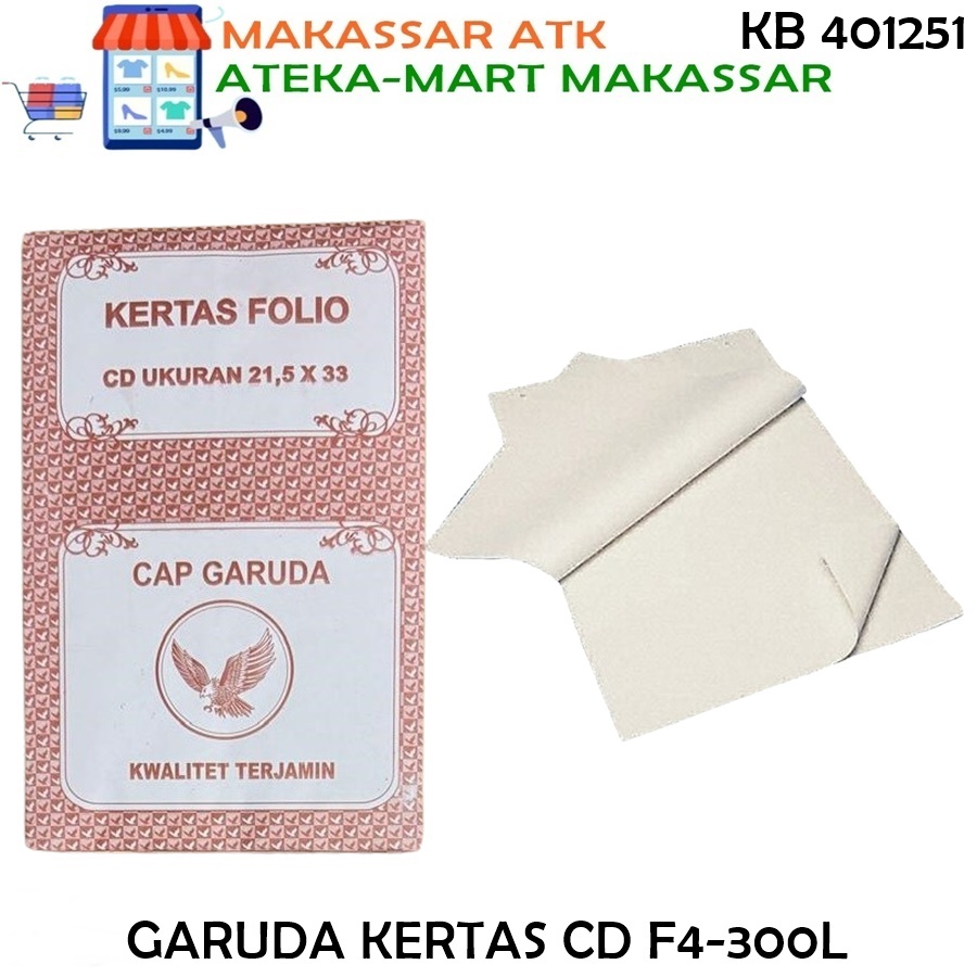 

[1PAK/300LBR] GARUDA KERTAS CD F4-300L KERTAS KORAN BURAM CORETAN