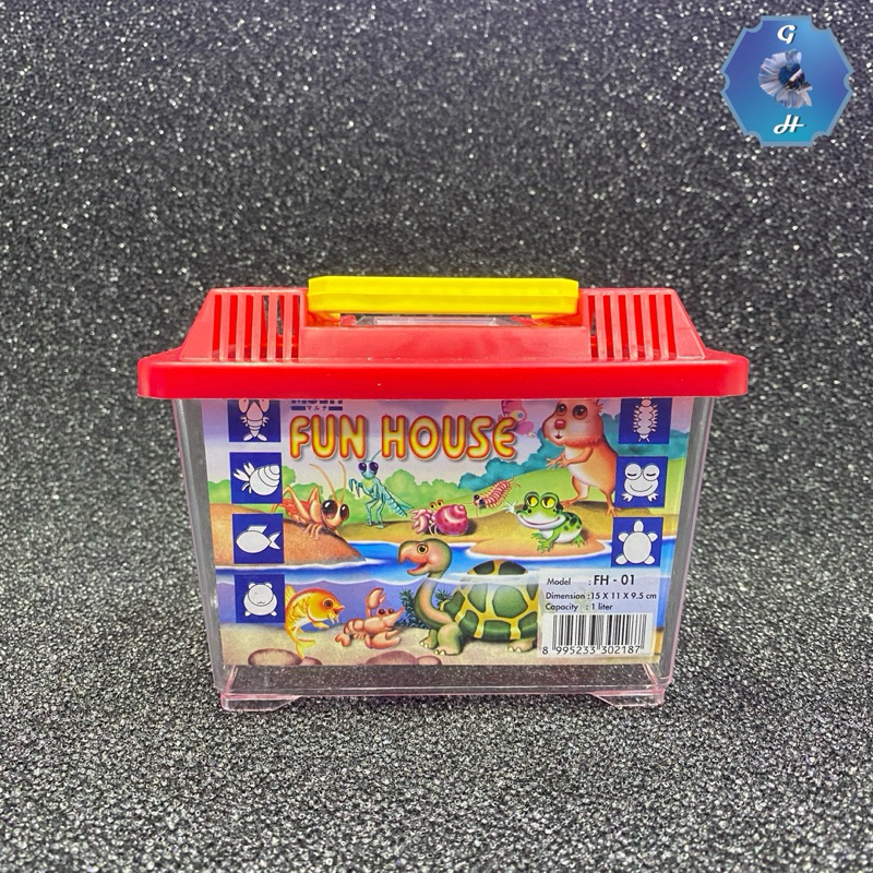 FUN HOUSE NO 1 - TEMPAT KURA & HAMSTER - 15x11x9,5 CM